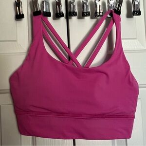 Lululemon Athletica Hot Pink Long Line Energy Sports Bra